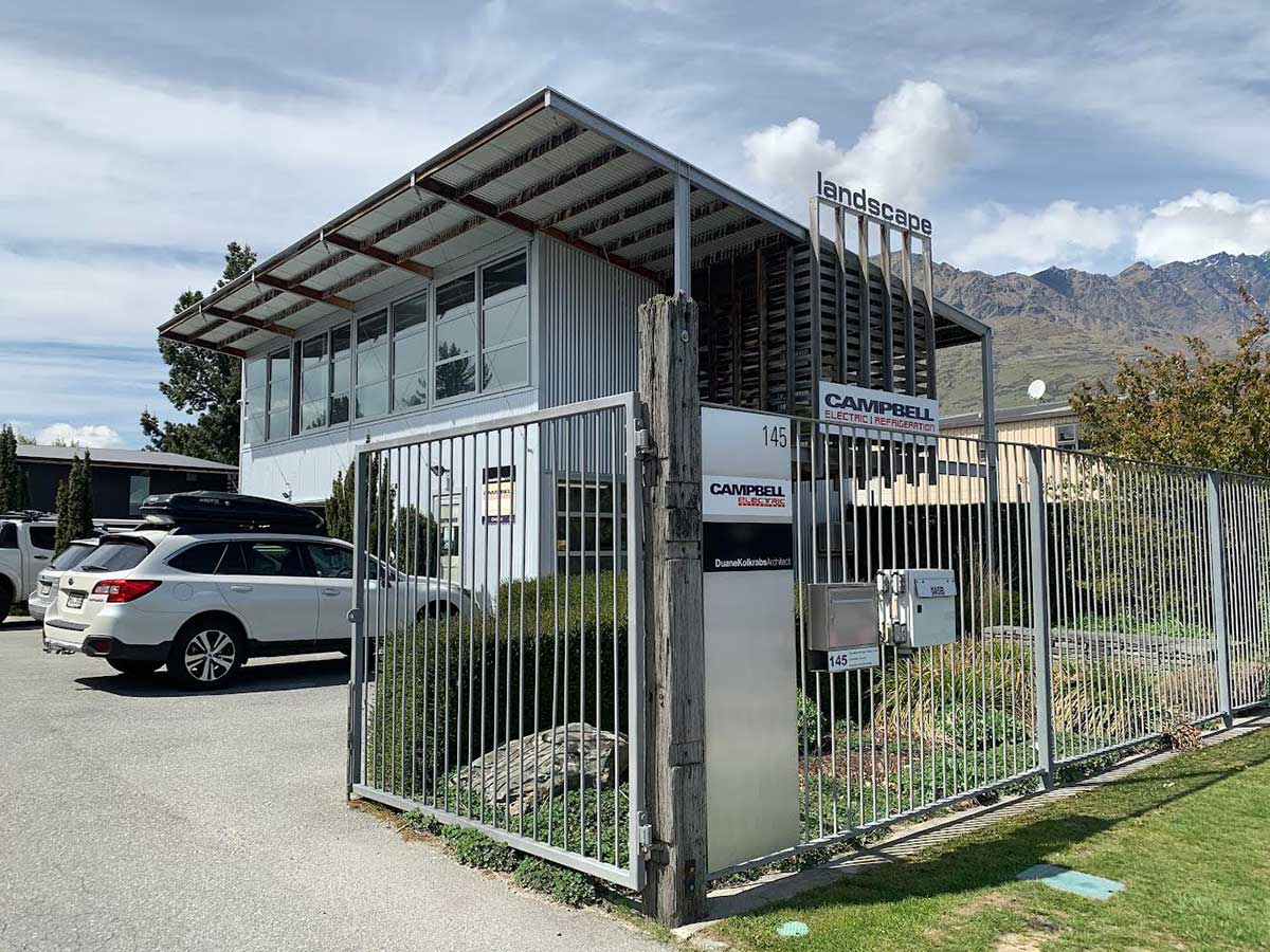exterior shot of campbell electric and heatpumps in queenstown